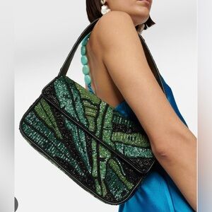 Staud Beaded Tommy Bag (Green Palm - Discontinued Colorway!)